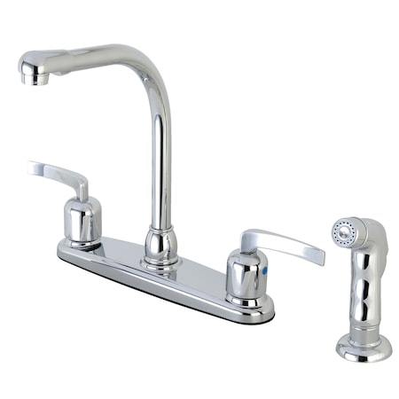 Kingston FB751EFLSP 8-Inch Centerset Kitchen Faucet with Sprayer FB751EFLSP